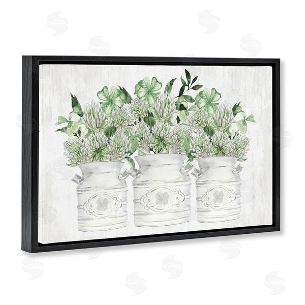 Stupell Industries Lettered And Lined | Spring Potted Clovers