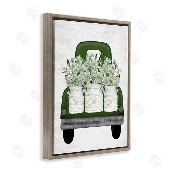 Stupell Industries Lettered And Lined | Spring Shamrock Assortments Truck