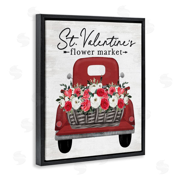 Stupell Industries Lettered And Lined | St. Valentine's Flower Market Truck