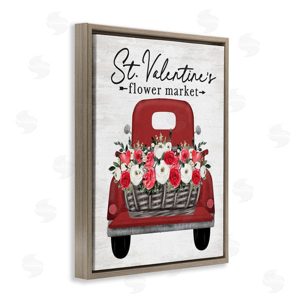 Stupell Industries Lettered And Lined | St. Valentine's Flower Market Truck