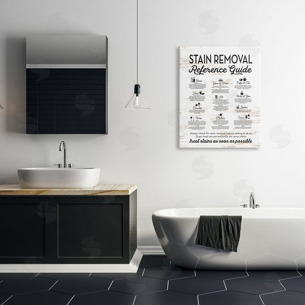 Stupell Industries Lettered And Lined | Stain Removal Reference Guide Rustic Laundry Sign Wall Art