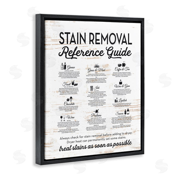 Stupell Industries Lettered And Lined | Stain Removal Reference Guide Rustic Laundry Sign Wall Art