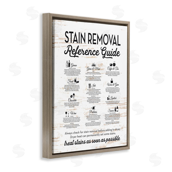 Stupell Industries Lettered And Lined | Stain Removal Reference Guide Rustic Laundry Sign Wall Art