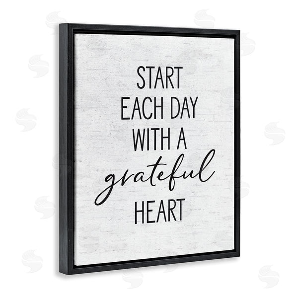 Stupell Industries Lettered And Lined | Start Each Day With Grateful Heart