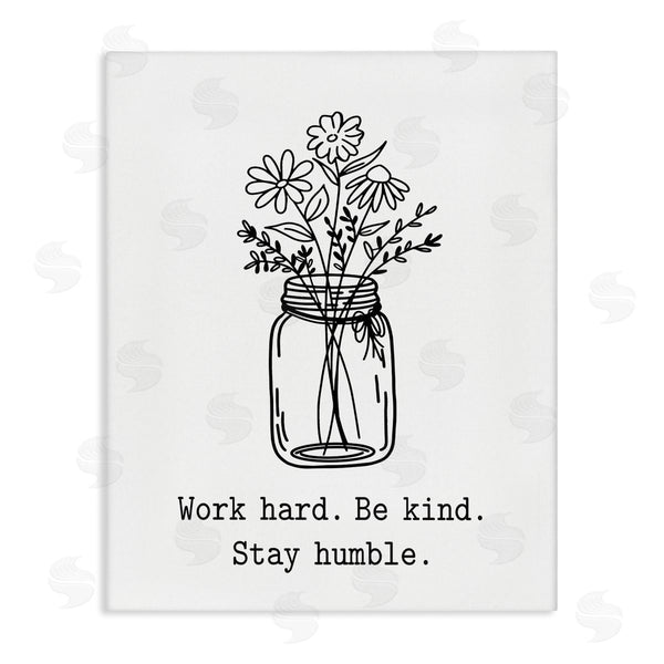 stupell industries Lettered and Lined | Stay Humble Casual Floral Line Doodle Bouquet Wall Art