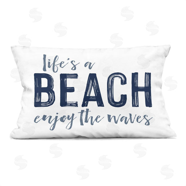 stupell industries Lettered and Lined | Summer Sentiment Enjoy Waves Printed Throw Pillow