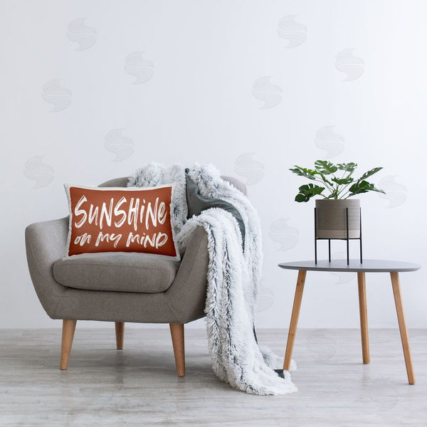 Stupell Industries Lettered And Lined | Sunshine State Of Mind Brown Printed Throw Pillow