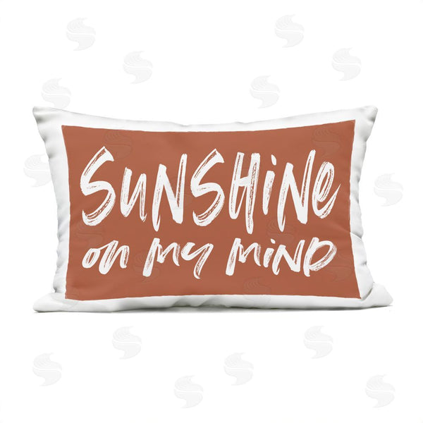 Stupell Industries Lettered And Lined | Sunshine State Of Mind Brown Printed Throw Pillow