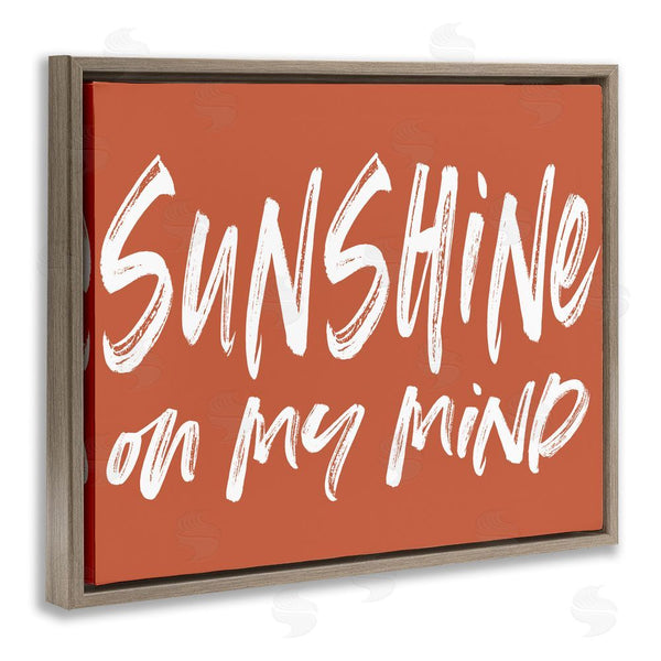 Stupell Industries Lettered And Lined | Sunshine State Of Mind Brown Wall Art