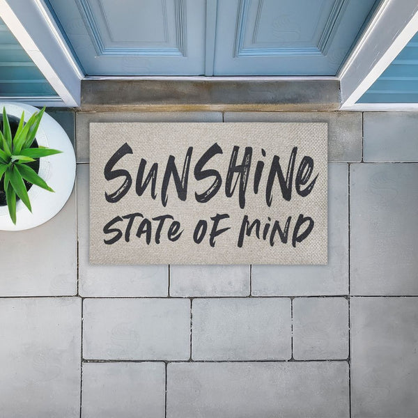 Stupell Industries Lettered And Lined | Sunshine State Of Mind Faux Sisal Door Mat