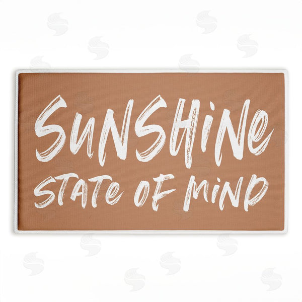 stupell industries Lettered and Lined | Sunshine Summer Sentiment Plush Bath Mat