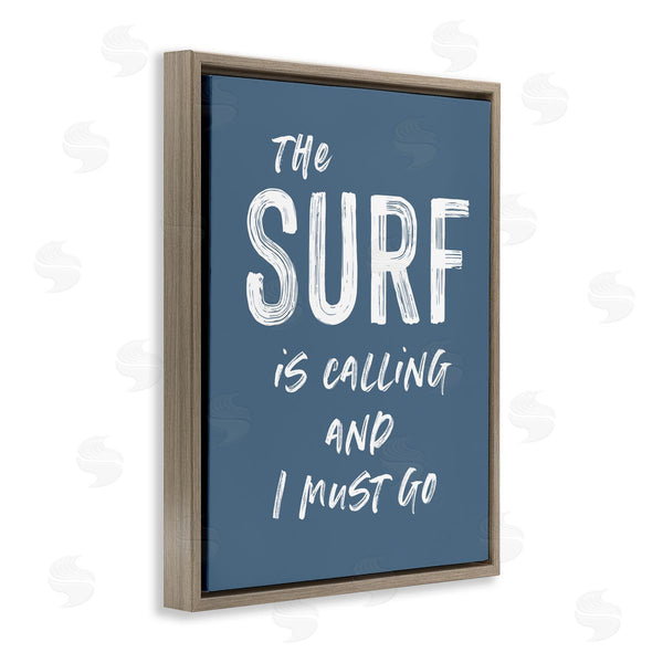 Stupell Industries Lettered And Lined | Surf Is Calling Must Go Wall Art