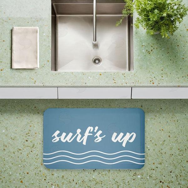 Stupell Industries Lettered And Lined | Surf's Up Over Blue Anti-Fatigue Mat