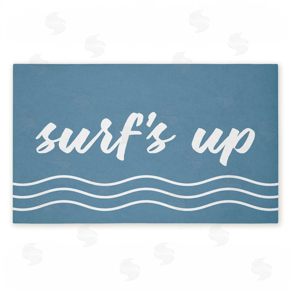 stupell industries Lettered and Lined | Surf's Up over Blue Non-Woven Door Mat