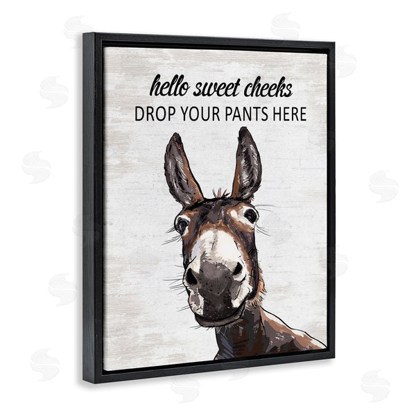Stupell Industries Lettered And Lined | Sweet Cheeks Laundry Donkey