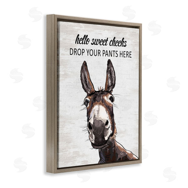 Stupell Industries Lettered And Lined | Sweet Cheeks Laundry Donkey