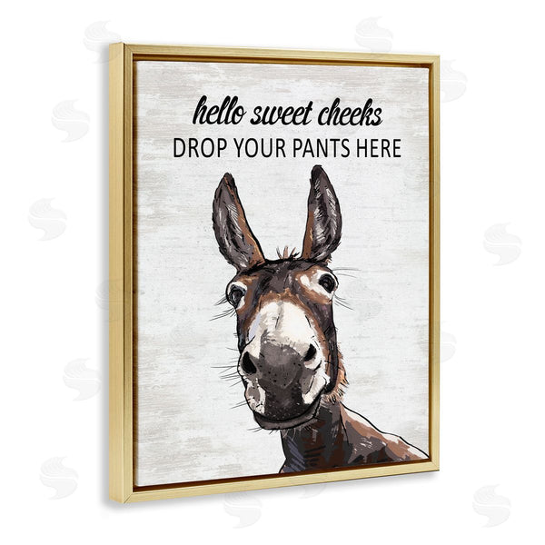 Stupell Industries Lettered And Lined | Sweet Cheeks Laundry Donkey