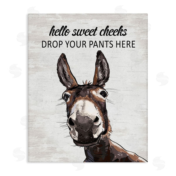 stupell industries Lettered and Lined | Sweet Cheeks Laundry Donkey