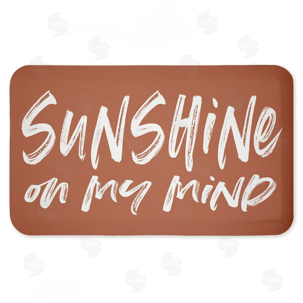 stupell industries Lettered and Lined | Tan Sunshine On My Mind Anti-Fatigue Mat