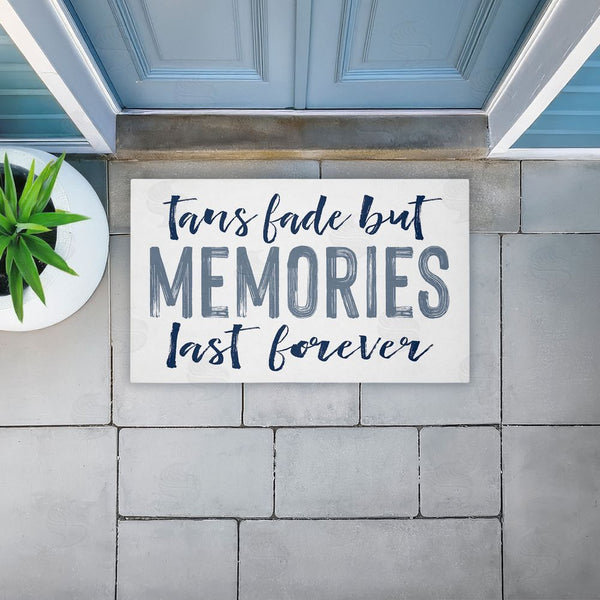 Stupell Industries Lettered And Lined | Tans Fade But Memories Last Non-Woven Door Mat