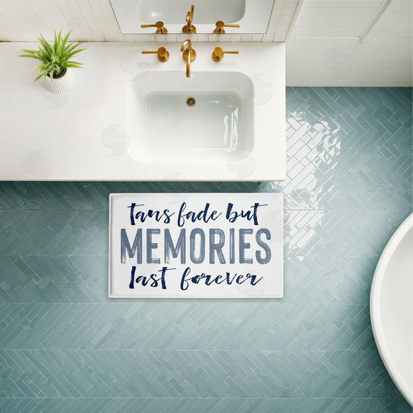 Stupell Industries Lettered And Lined | Tans Fade But Memories Last Plush Bath Mat