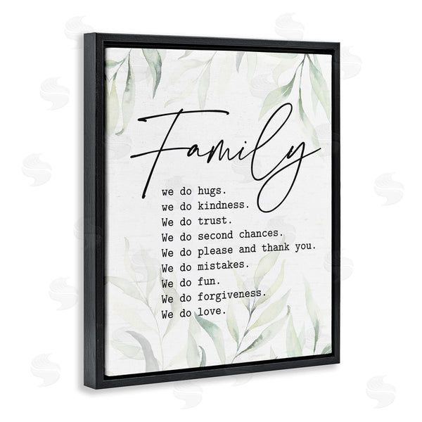 Stupell Industries Lettered And Lined | Tender Family List Quote Botanical Plant Leaves Wall Art