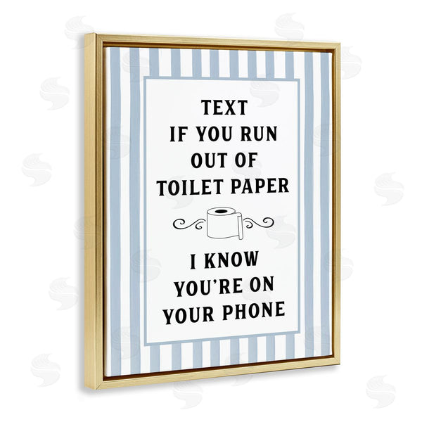 Stupell Industries Lettered And Lined | Text For Toilet Paper Stripes
