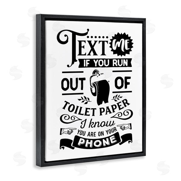 Stupell Industries Lettered And Lined | Text For Toilet Paper Vintage Text Bathroom Sign Wall Art