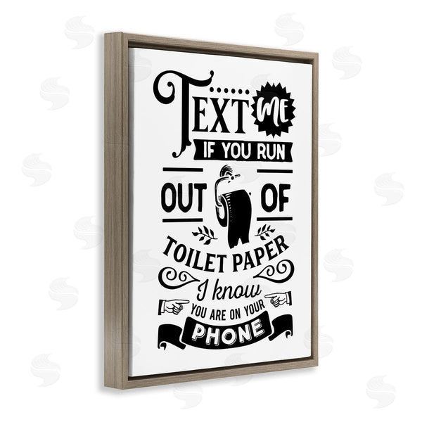 Stupell Industries Lettered And Lined | Text For Toilet Paper Vintage Text Bathroom Sign Wall Art