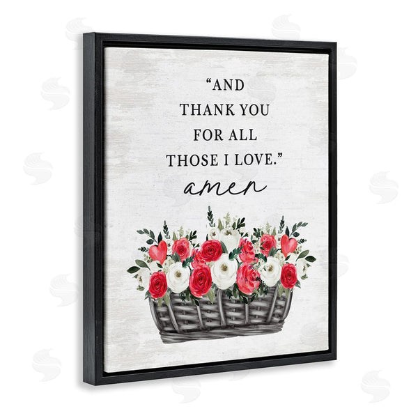 Stupell Industries Lettered And Lined | Thank You Loving Rose Blooms Wall Art