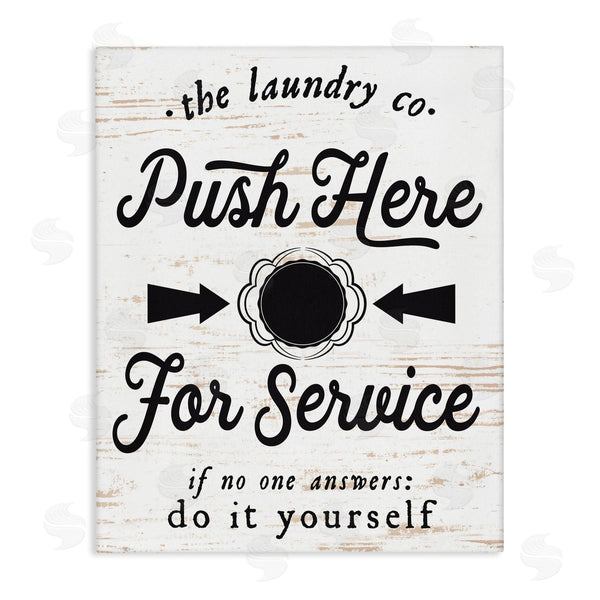 stupell industries Lettered and Lined | The Laundry Co. Push Fake Button for Service Wall Art
