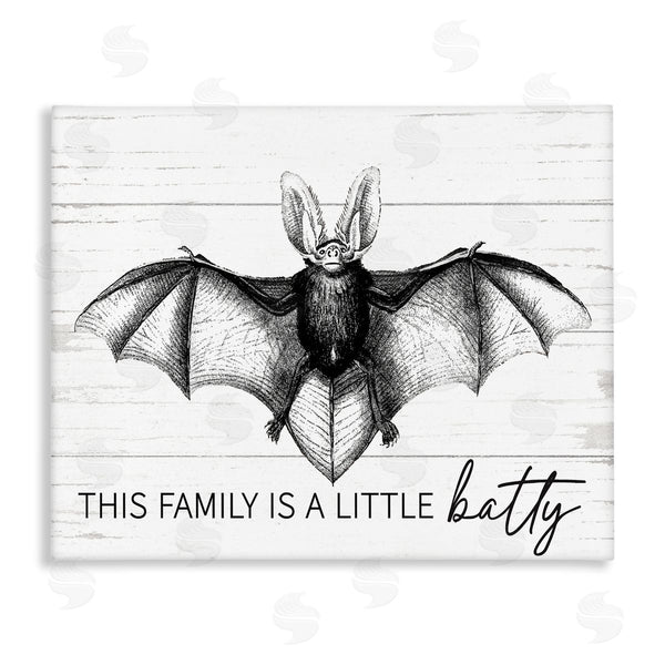 stupell industries Lettered and Lined | This Family Is Batty Wall Art