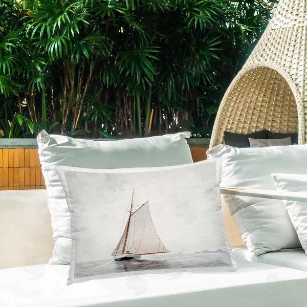Stupell Industries Lettered And Lined | Timeless Sailboat Vessel Printed Throw Pillow