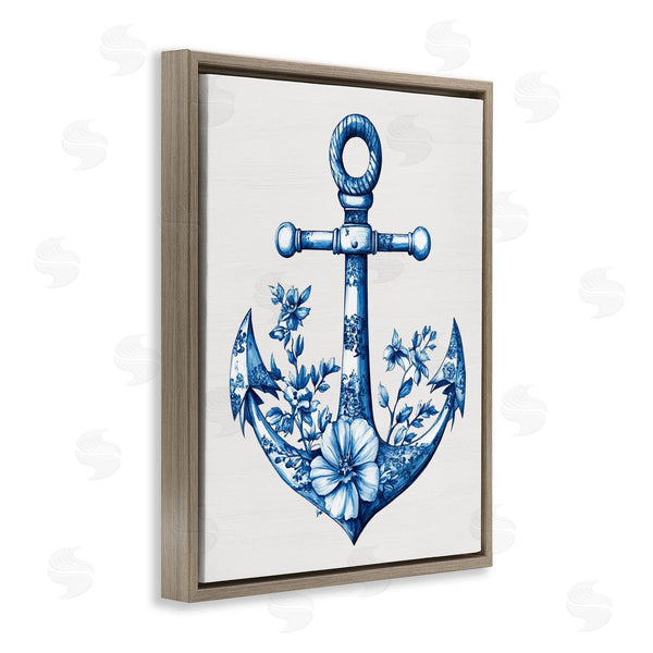 Stupell Industries Lettered And Lined | Toile Patterned Anchor Wall Art