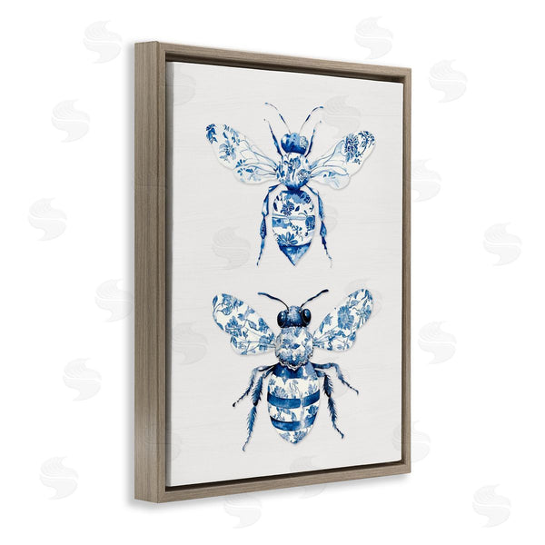 Stupell Industries Lettered And Lined | Toile Patterned Bees Wall Art