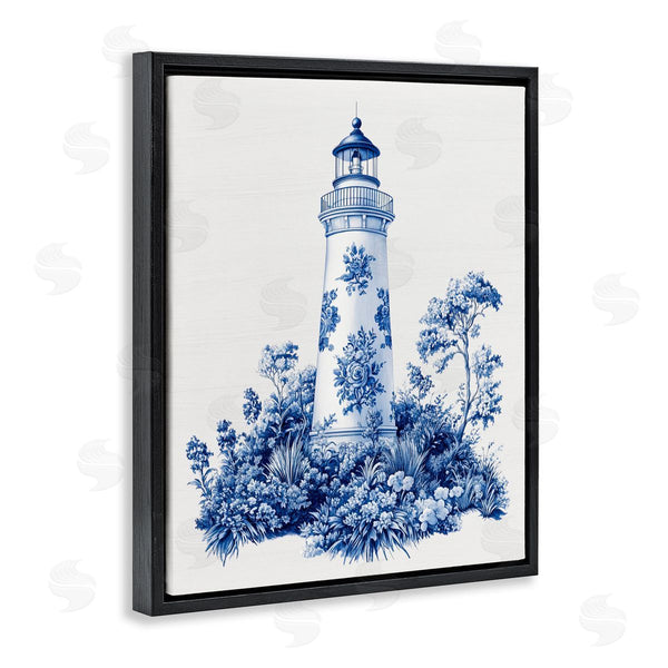 Stupell Industries Lettered And Lined | Toile Patterned Lighthouse Wall Art