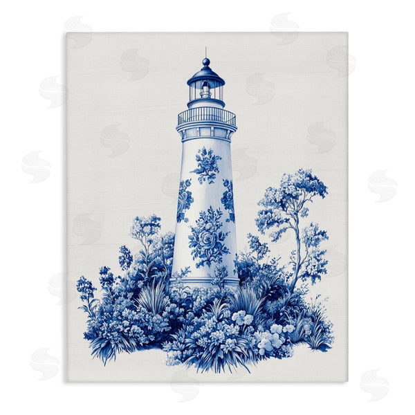 stupell industries Lettered and Lined | Toile Patterned Lighthouse Wall Art