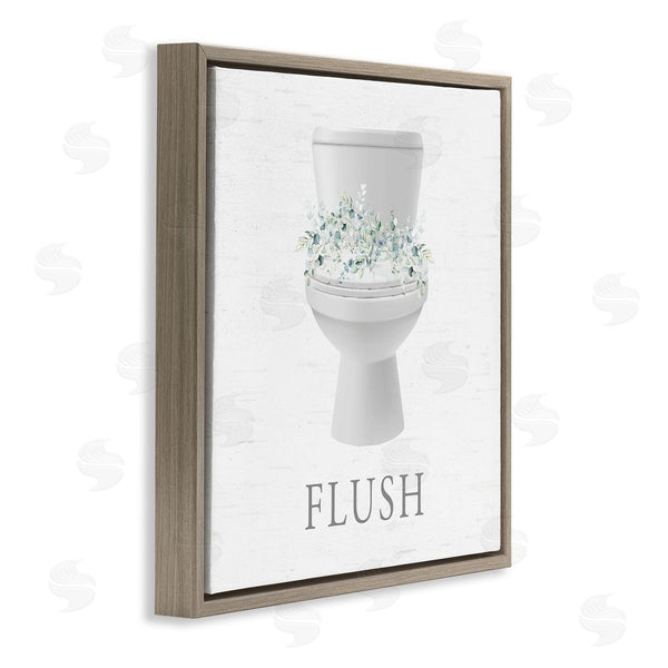 Stupell Industries Lettered And Lined | Toilet & Fresh Botanicals