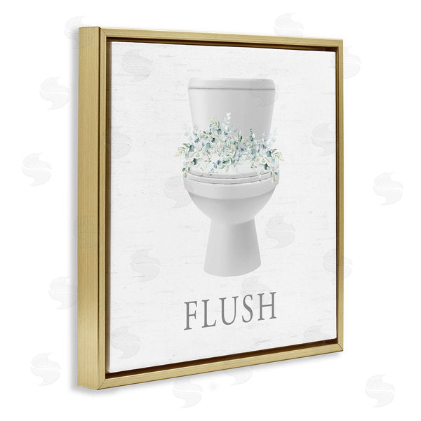 Stupell Industries Lettered And Lined | Toilet & Fresh Botanicals
