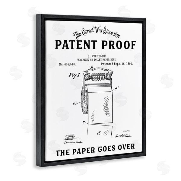 Stupell Industries Lettered And Lined | Toilet Paper Goes Over Wall Art