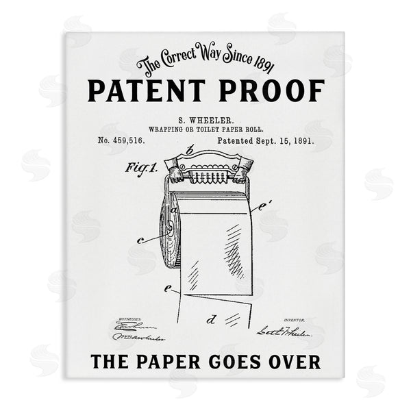 stupell industries Lettered and Lined | Toilet Paper Goes Over Wall Art