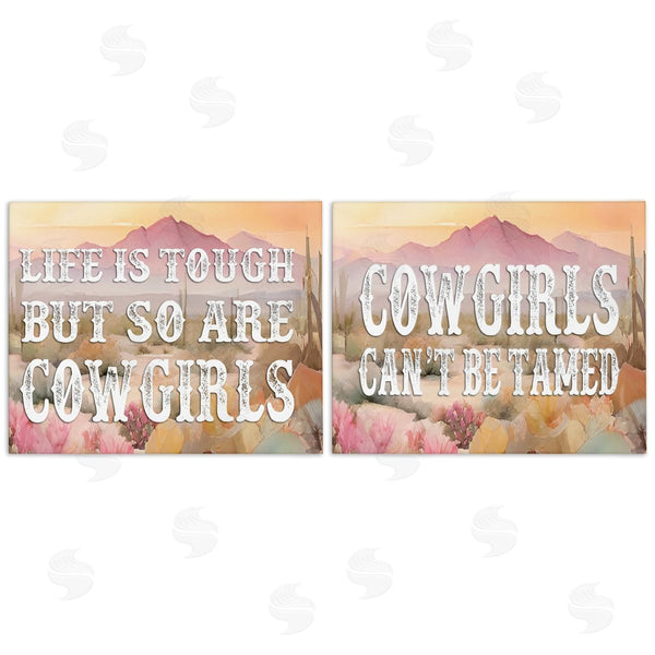 stupell industries Lettered and Lined | Tough Cowgirls Phrases Wall Art
