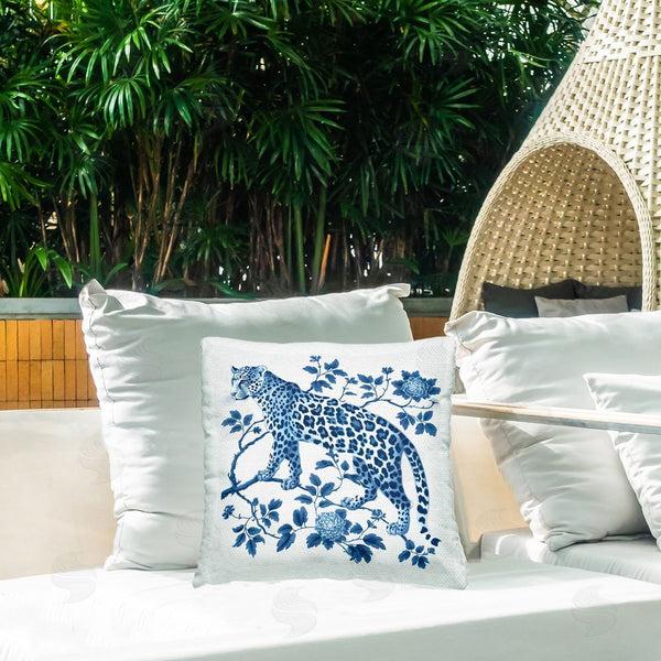 Stupell Industries Lettered And Lined | Traditional Ornate Floral Leopard Printed Throw Pillow