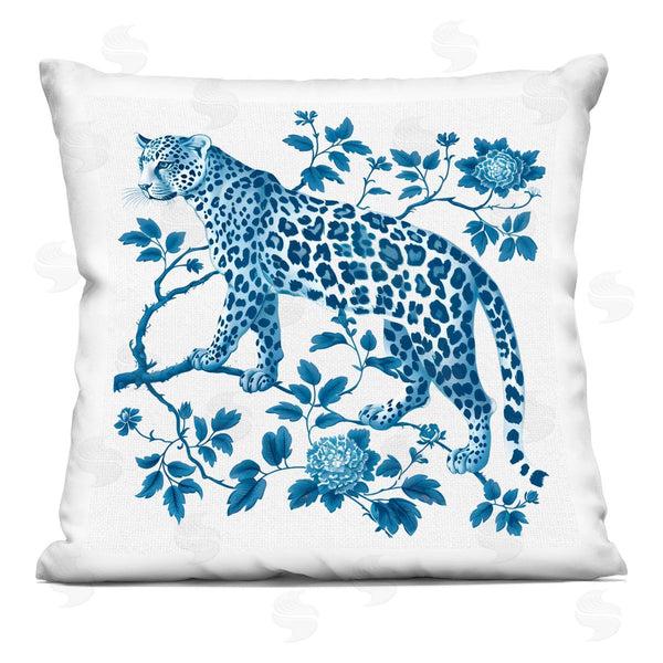 stupell industries Lettered and Lined | Traditional Ornate Floral Leopard Printed Throw Pillow