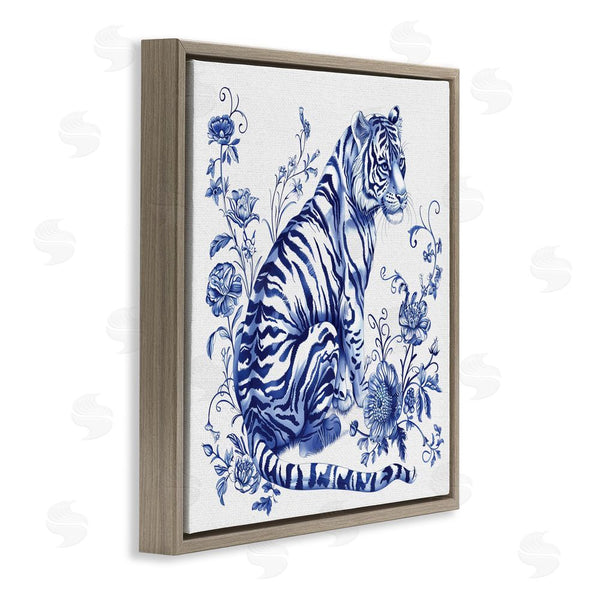Stupell Industries Lettered And Lined | Traditional Ornate Floral Tiger Wall Art