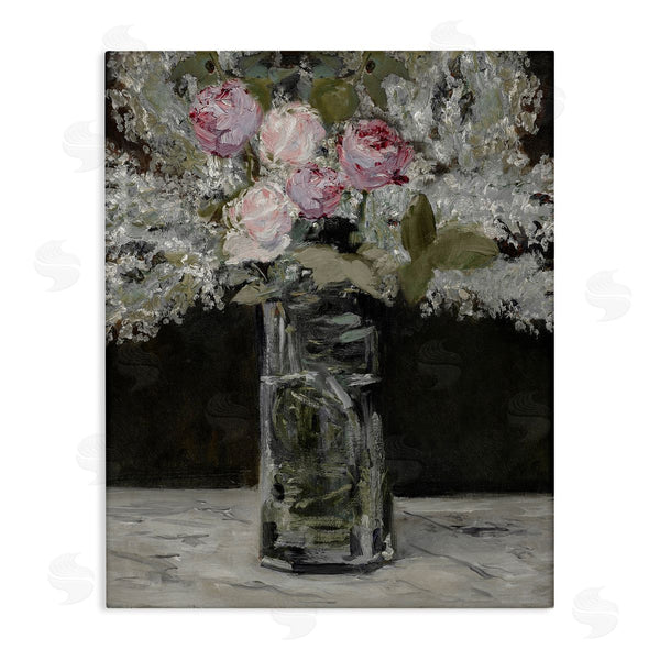 stupell industries Lettered and Lined | Traditional Rose Bouquet Still Life Wall Art