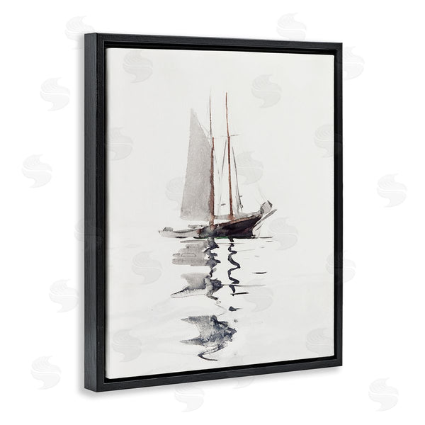 Stupell Industries Lettered And Lined | Tranquil Sailboat Vessel Floating