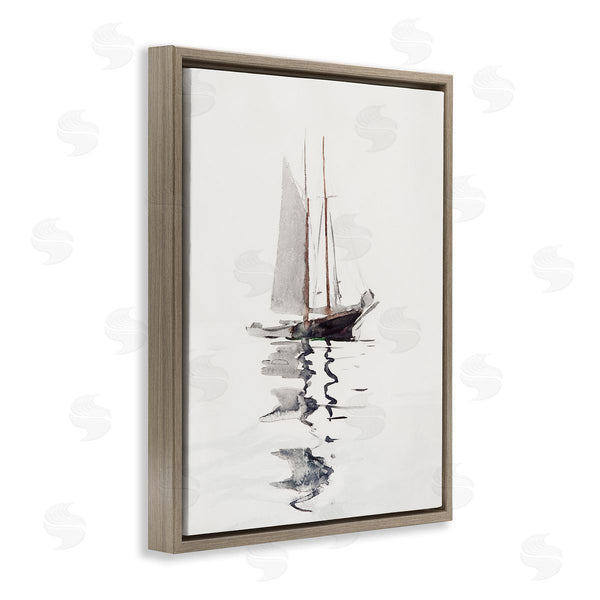Stupell Industries Lettered And Lined | Tranquil Sailboat Vessel Floating
