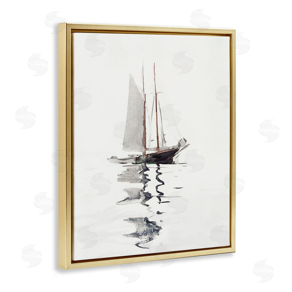 Stupell Industries Lettered And Lined | Tranquil Sailboat Vessel Floating