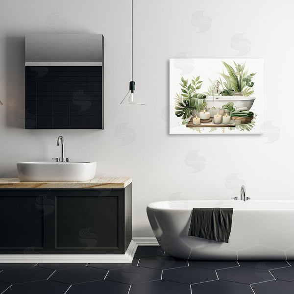 Stupell Industries Lettered And Lined | Tropical Zen Bathtub Wall Art